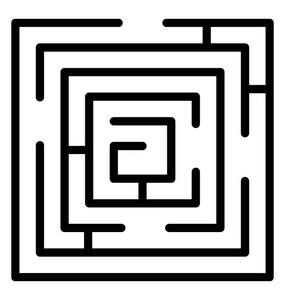 陷阱迷宫线图标设计照片