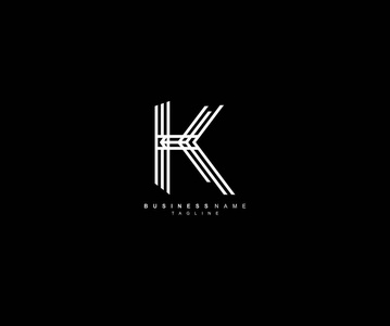 时尚现代标志创意排版字母k