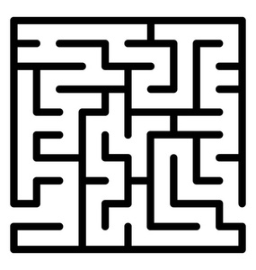 迷宫迷宫设计的线条图标图片