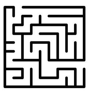 陷阱迷宫线图标设计照片
