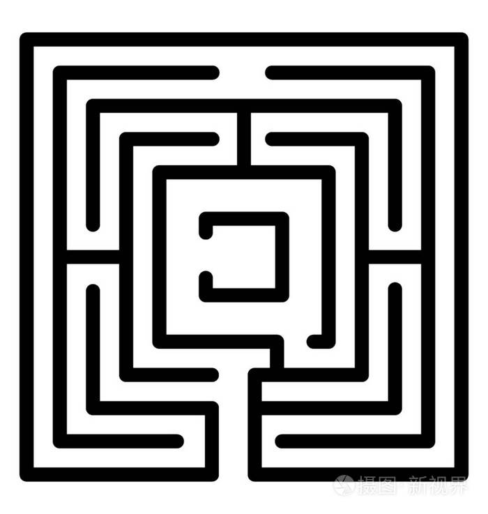 下载小样发票合同问题/举报迷宫迷宫设计的线条图标经典迷宫线图标