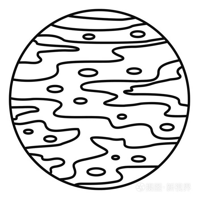 天王星图标轮廓样式