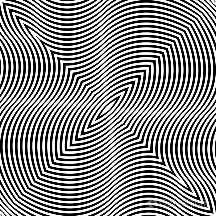 黑白催眠错觉背景矢量插图eps文件