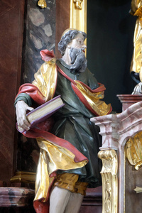 德国丹肯多夫圣劳伦斯教堂圣母玛利亚祭坛上的圣乔阿希姆雕像