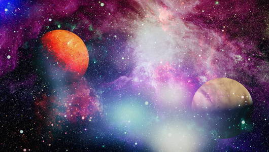 星空外层空间背景纹理. 七彩星空夜空背景照片