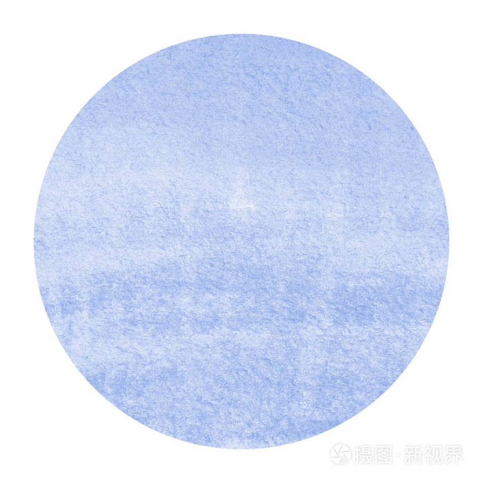 蓝色手绘水彩圆形框架背景纹理与污渍. 现代设计元素