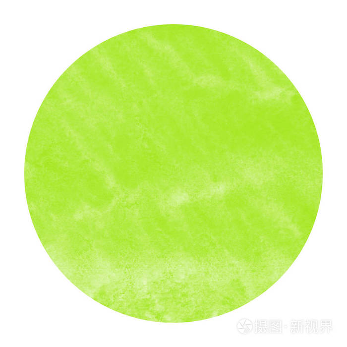 浅绿色手绘水彩圆形框架背景纹理与污渍现代设计元素