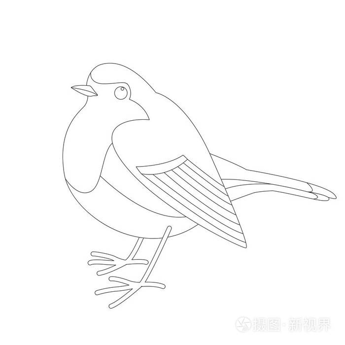 知更鸟, 向量例证, 衬里插画-正版商用图片150qwa-摄图新视界
