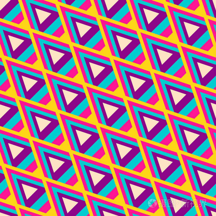 重复几何三角形网格. 简单的平面设计.