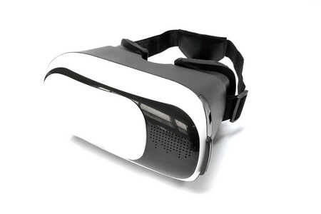 白色背景上的虚拟现实眼镜