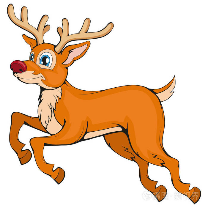 christmas deer. winter character head. different new