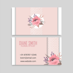 时尚印务行业名片模板图片