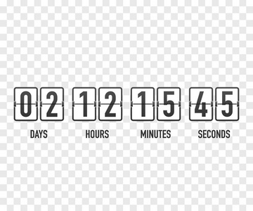 倒计时时钟计数器定时器。Ui 应用数字计数向下圆板仪表与圆时间饼图。网页即将推出的日期小时分钟和秒记分板事件模板
