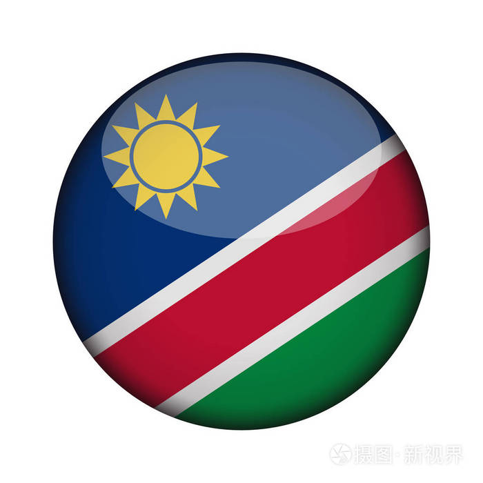 纳米比亚徽记孤立在白色背景上. 国家概念标志. 独立日. 矢量图.