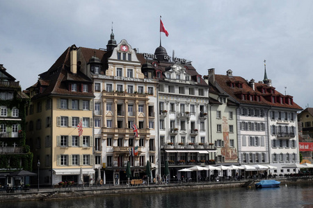 瑞士卢塞恩的历史城市中心