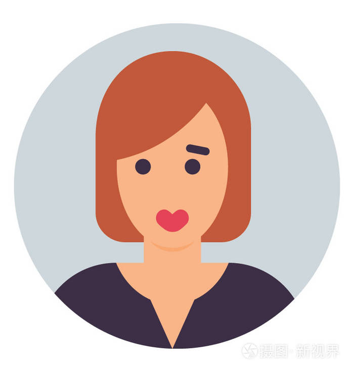女孩化身平面图标设计女女孩