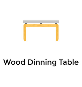 木质餐桌平面图标设计图片