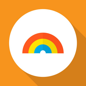 彩虹图标平面符号.时尚风格的优质隔离弓元素照片