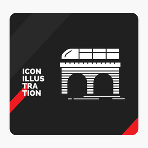 红色和黑色创意演示背景地铁铁路列车运输符号图标