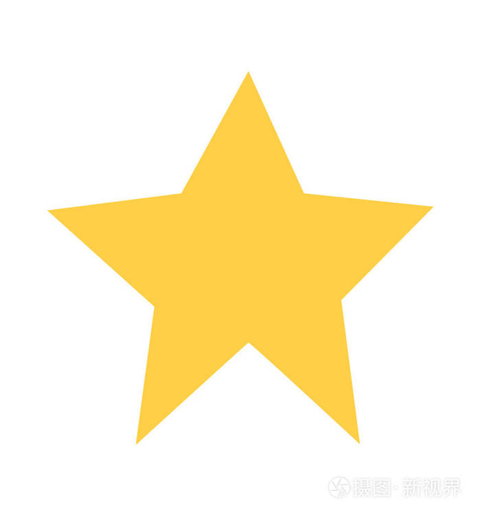 星形图标闪亮的元素向量隔离在白色