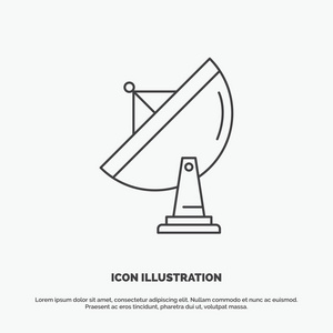 天行九歌卫星天线雷达空间天线图标.