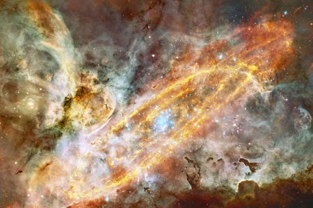 太空之夜美丽的星系和星团。这幅图像的元素由美国宇航局提供。