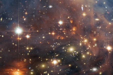 宇宙充满了恒星星云和星系。宇宙艺术，科幻壁纸..美国宇航局提供的这幅图像的元素