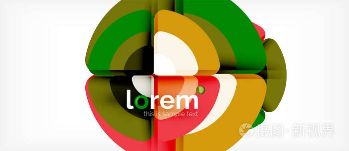 圆和三角形设计抽象背景