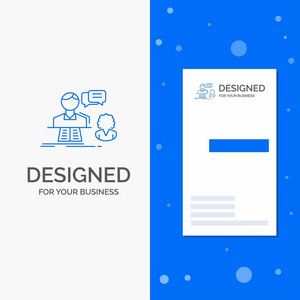 业务Logo进行咨询，聊天，解答，联系，支持..垂直蓝业务访问卡模板