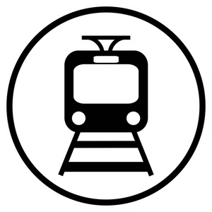 火车符号交通地铁或车站的平电池