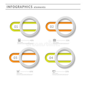 商业信息图元素。现代设计温度