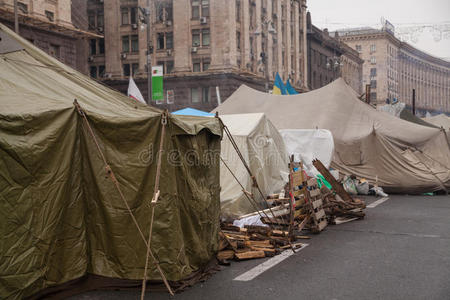 基辅，欧罗梅丹，迈丹的抗议者营地