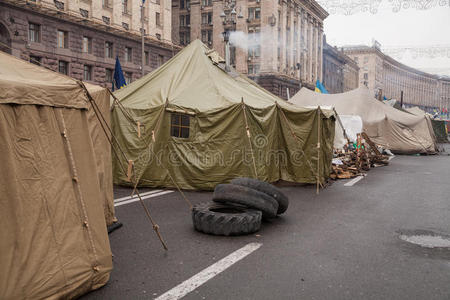 基辅，欧罗梅丹，迈丹的抗议者营地