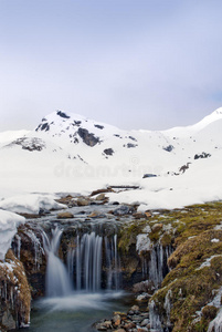 山川雪景。