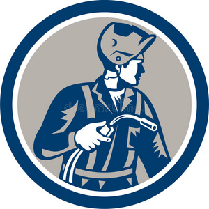 回复焊工制造商焊枪侧回复插画