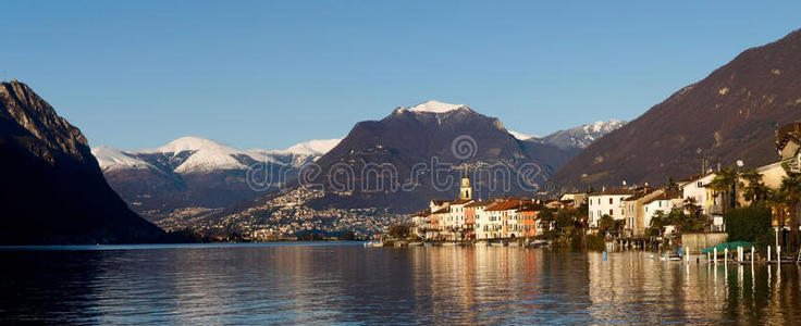 瑞士卢加诺湖。对布鲁西诺的看法。