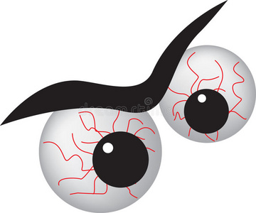 红血丝眼睛卡通图片