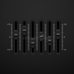 矢量混音器控制台面板图片
