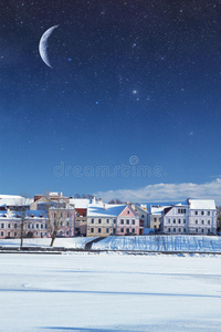 建筑学 月亮 风景 首都 照明 斯堪的纳维亚 流星 港口