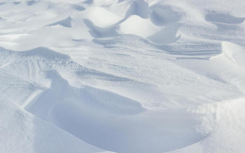 天然原始雪盖纹理