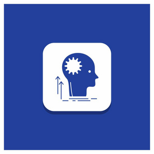 已识别到 1000 个蓝色圆形按钮的头脑创造性思维想法头脑风暴字形图标