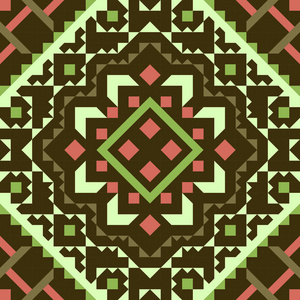部落矢量无缝模式。 阿兹特克花哨的抽象几何艺术版画。 种族嬉皮士背景。 壁纸布设计织物纸盖纺织设计模板。