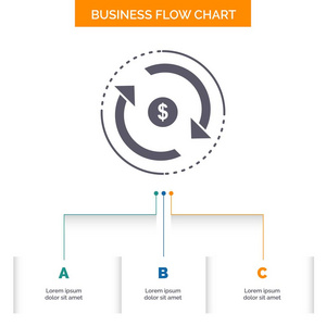 流通金融流程市场货币业务流程图设计有3个步骤。 字形图标表示背景模板位置的文本。