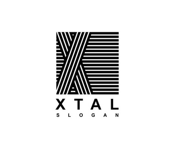 重叠的正方形大写字母 x 刻在正方形上.