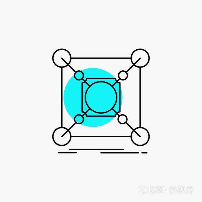 数据枢纽线图标