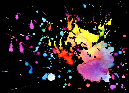 彩色斜线明亮的水彩色.抽象背景.明亮的水彩斜线.水彩背景照片