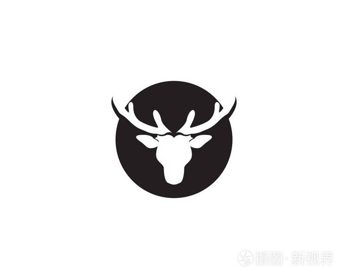 鹿头矢量标志