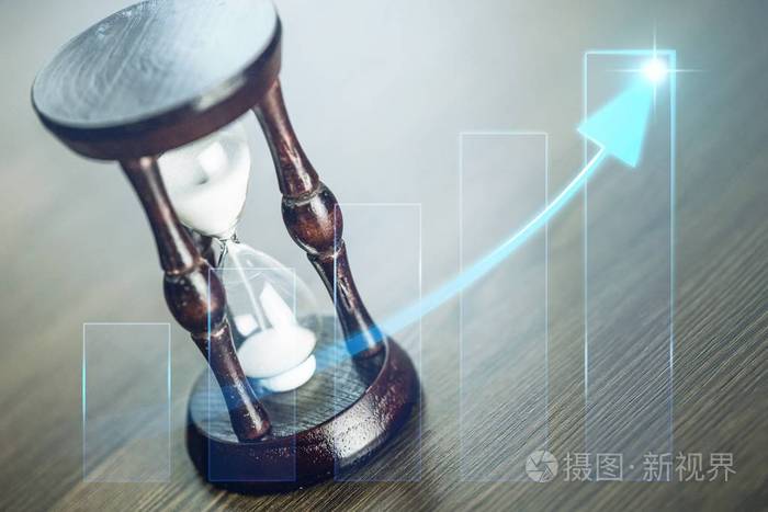 沙粒在沙漏中流动时间流逝