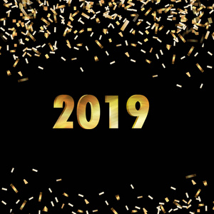 2019年新年快乐背景为您的季节性传单和问候卡或圣诞主题邀请函