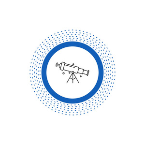 望远镜天文空间视图变焦线图标。 矢量孤立插图